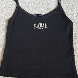Brandy Melville Black Hawaii U.S.A. Tank, OS
